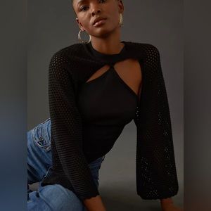 Anthropology Current Air Mesh Shrug Sweater